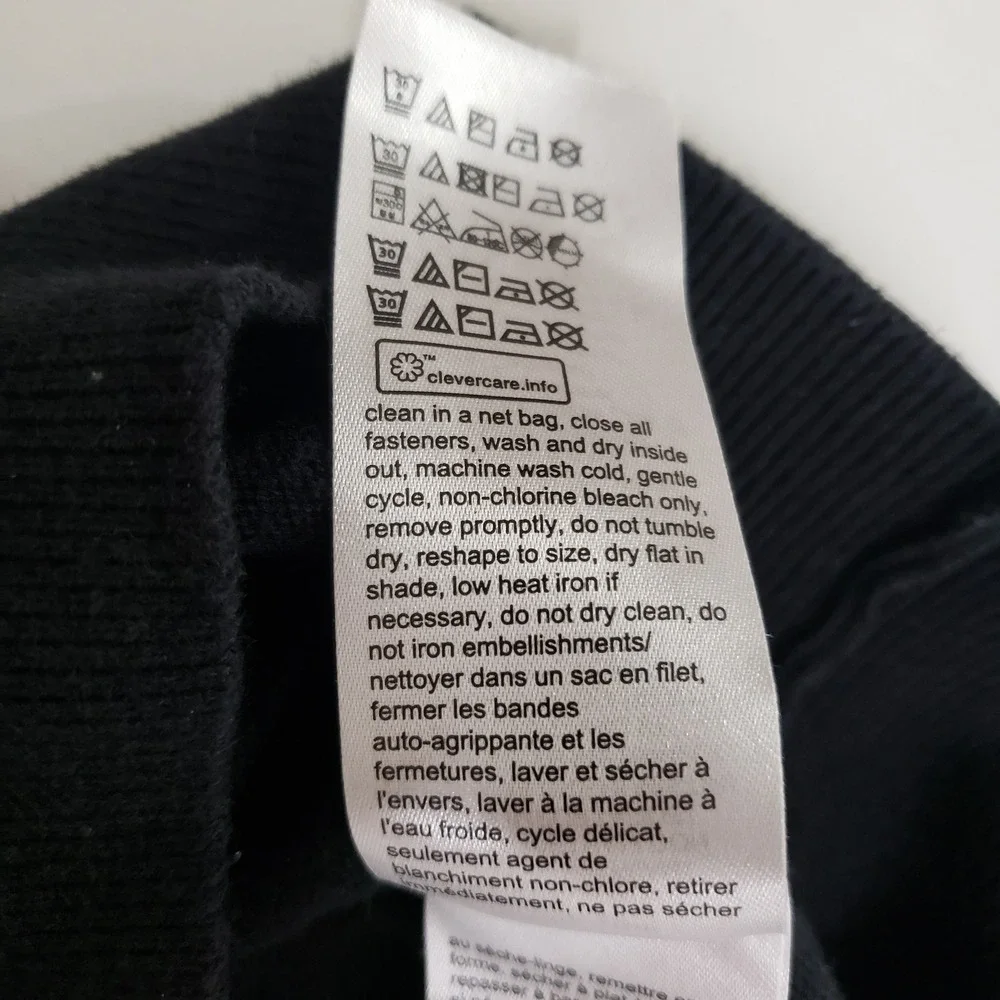 Tommy Hilfiger Quarter Zip Sweater Large Black Pima Cotton‎ Cashmere Pullover